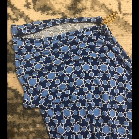 Cold shoulder open sleeve boho top geometric - Picture 3 of 4